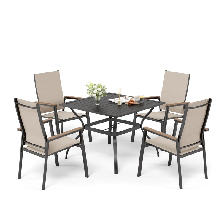 Romio 4 - Person Square Outdoor Dining Set