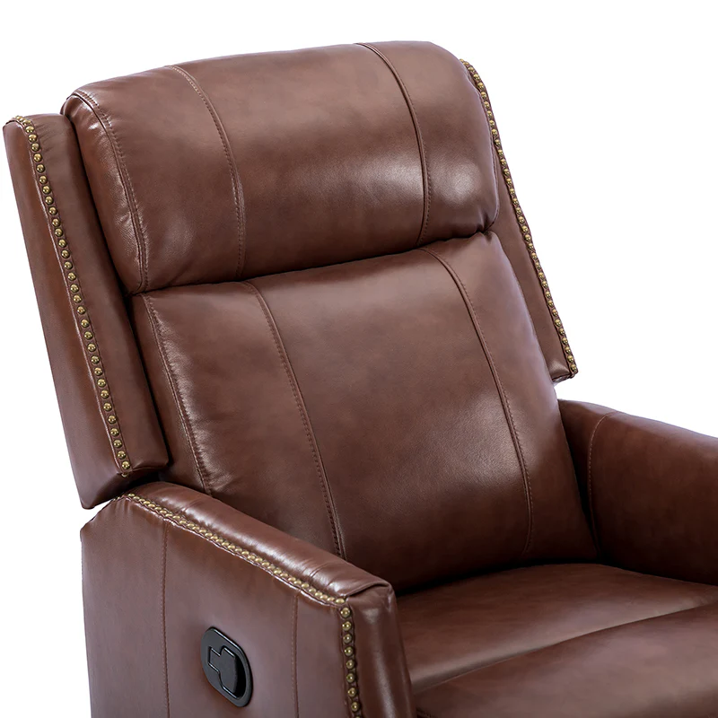 Epimetheus Genuine Leather Manual Swivel Recliner
