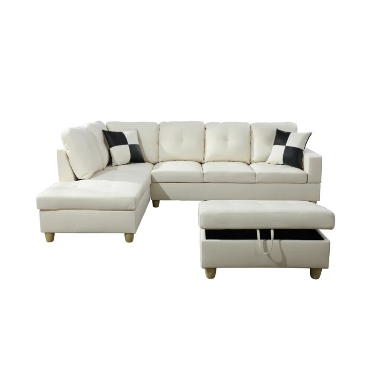 Betson 3 - Piece Faux Leather Sectional