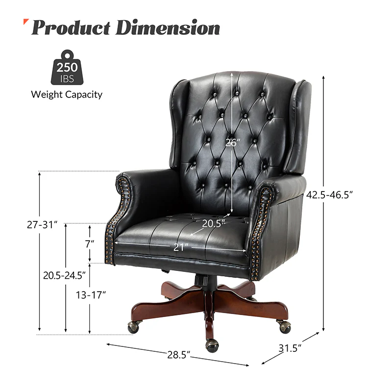 Esteban Vegan Leather Executive Office Chair