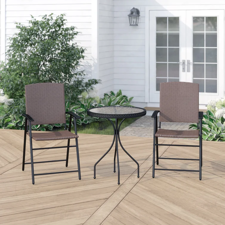 Bertfriede 2 - Person Round Outdoor Dining Set