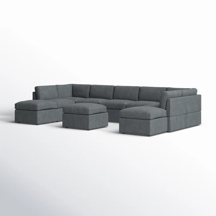 Arfsten 10 - Piece Corduroy Sectional