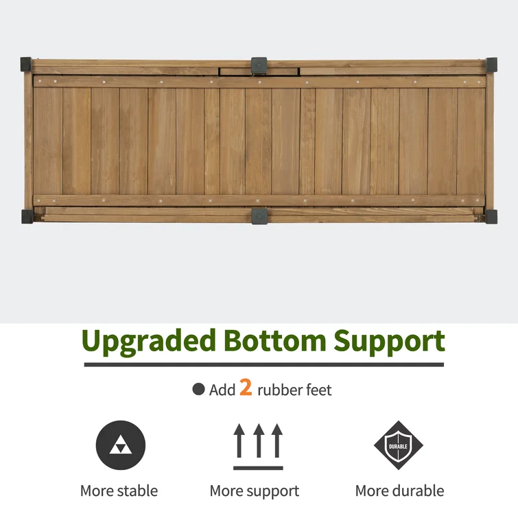 4.5 ft. W x 1.5 ft. D Solid Wood Sheds Outdoor Backyard Garden Racks Shelves