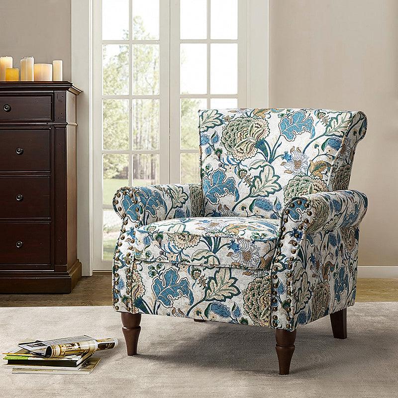Artemisa Modern Floral Pattern Upholstered Armchair