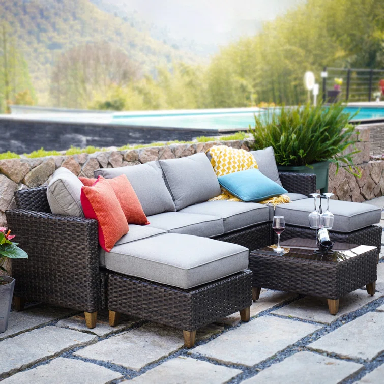 Melbourne 6 - Person Outdoor Seating Group with Cushions