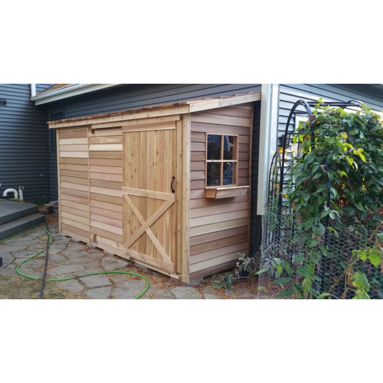 Bayside Western Red Cedar Wood Lean-To Storage Shed