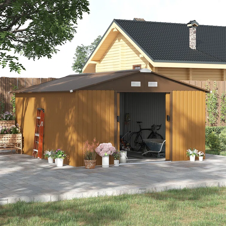 11 ft. W x 13 ft. D Stainless Steel Tool Shed