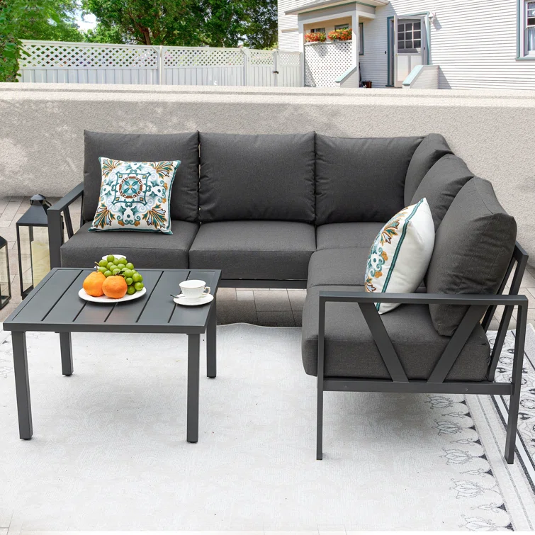 Aashriya 5 - Person Outdoor Seating Group with Cushions
