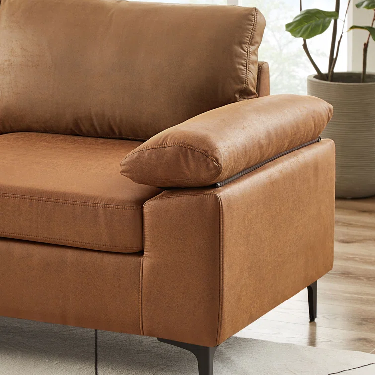 Amreena 2 - Piece Faux Leather Chaise Sectional