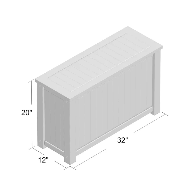 Gracie Oaks Debraoh 32'' W 29 Gallons Solid Wood Acacia Deck Box