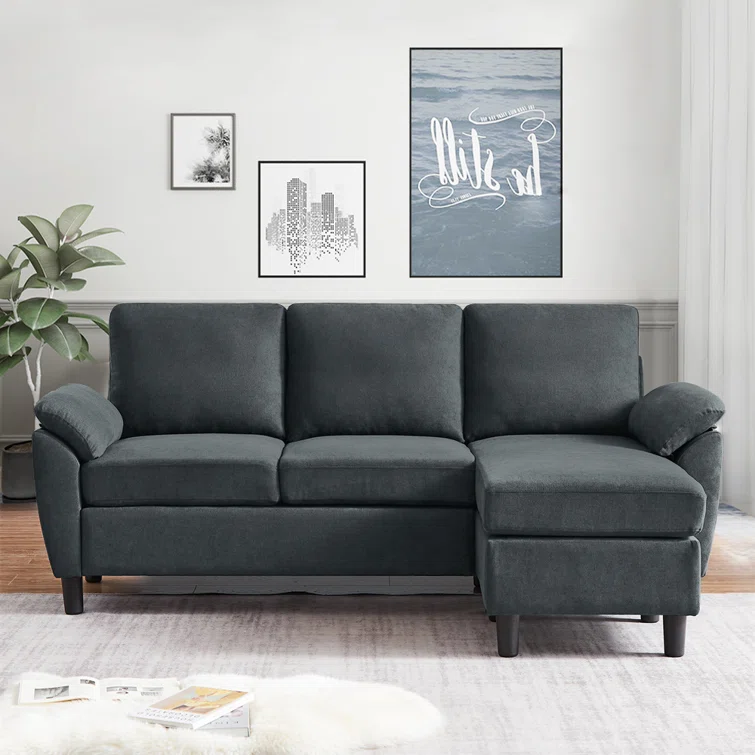 Darlyene 79" Wide Reversible Sofa & Chaise with Ottoman