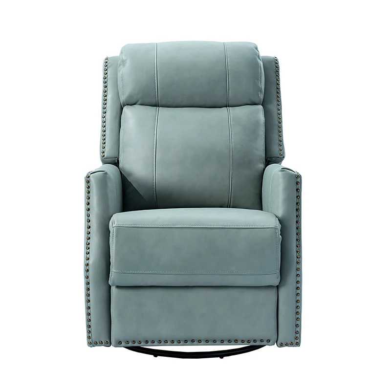 Epimetheus Genuine Leather Manual Swivel Recliner