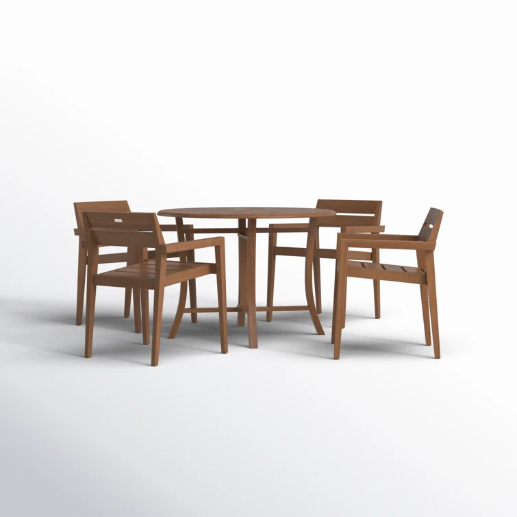 Fleur 4 - Person Round Outdoor Dining Set