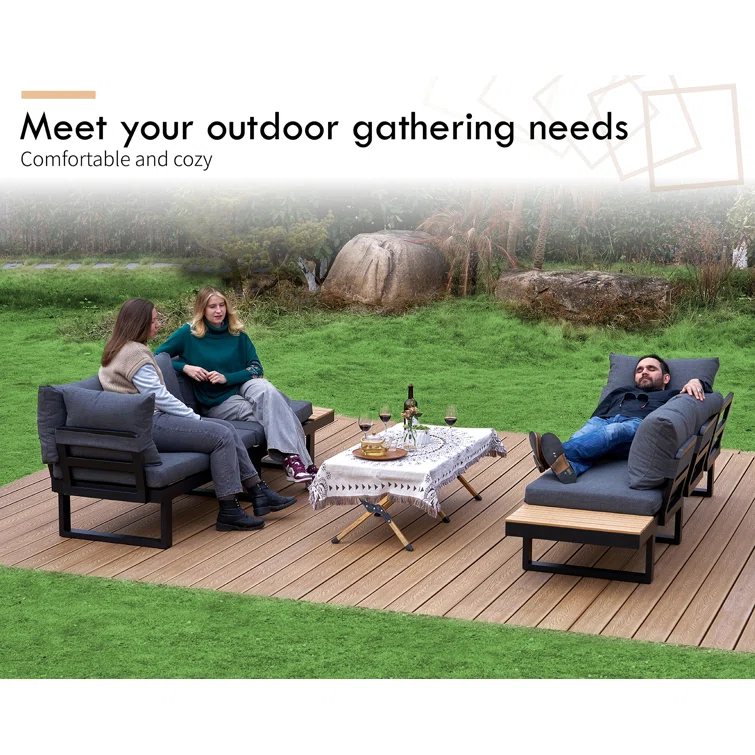 Simeko 6 - Person Outdoor Seating Group with Cushions