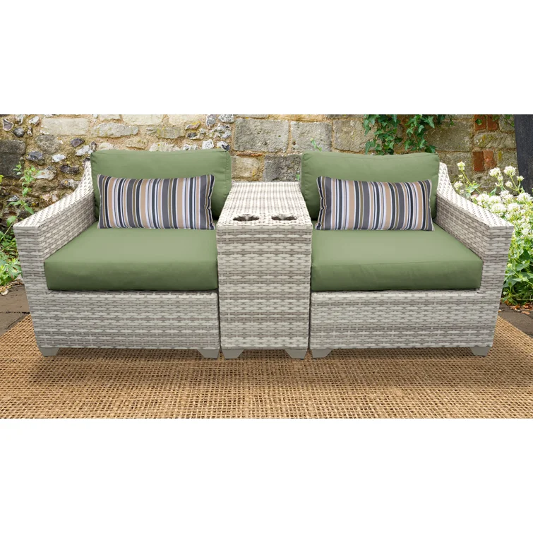 Bannister 2 - Person Outdoor Seating Group with Cushions