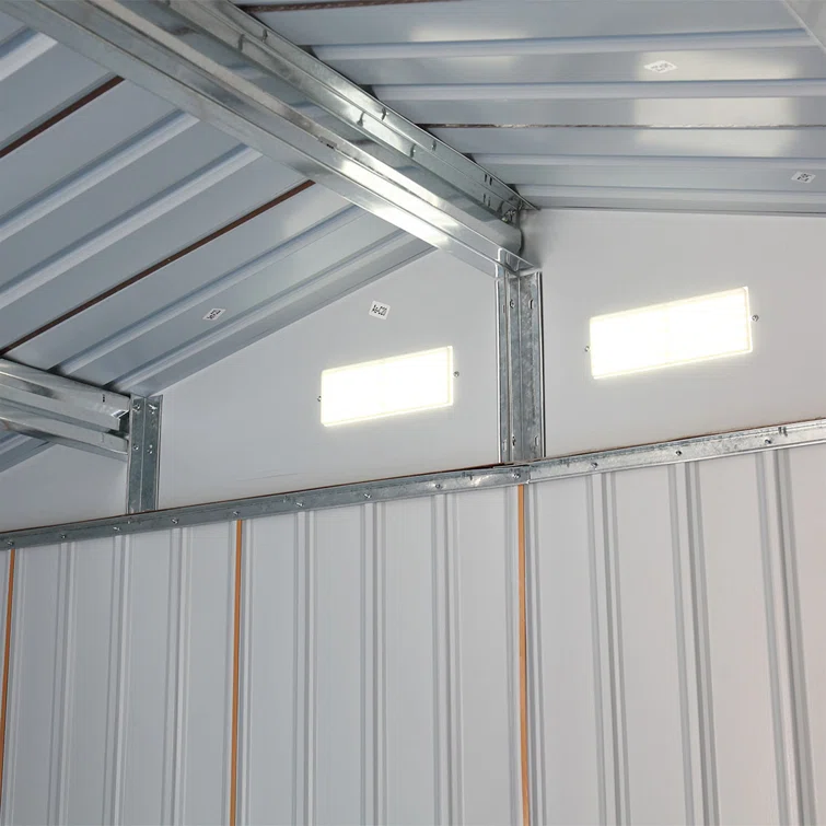 10 ft. W x 9 ft. Galvanized Steel Storage Shed