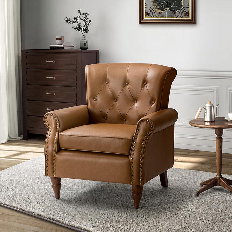 Deniz Vegan Leather Armchair