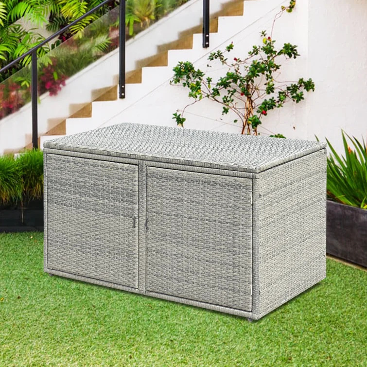 Calorful 23.5'' W 88 Gallons Water Resistant Storage Bench in Gray