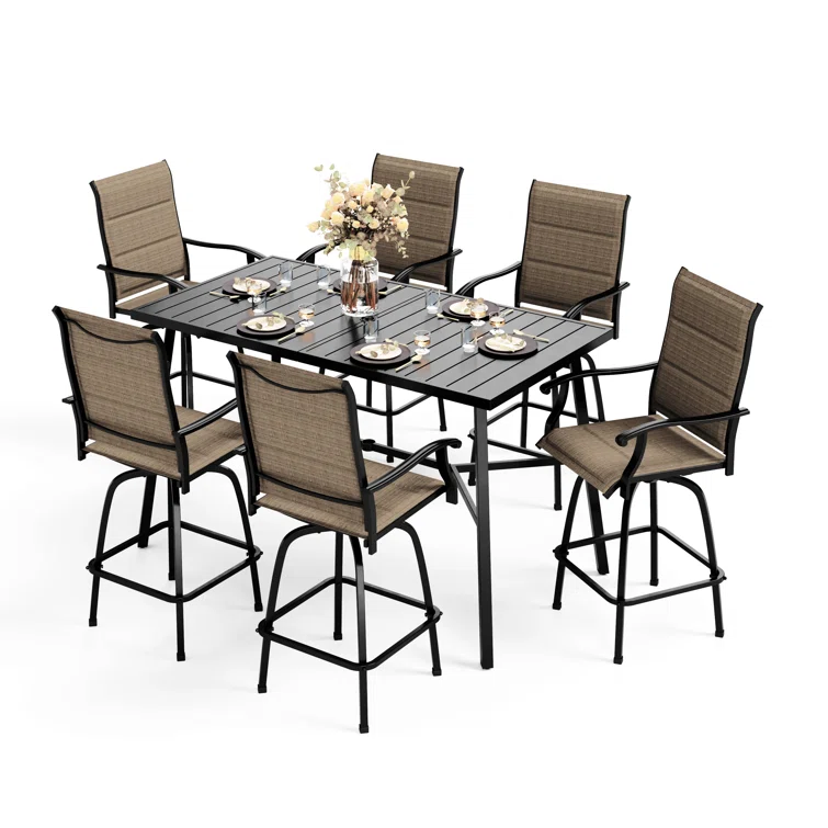 Alyne 6 - Person Rectangular Outdoor Dining Set