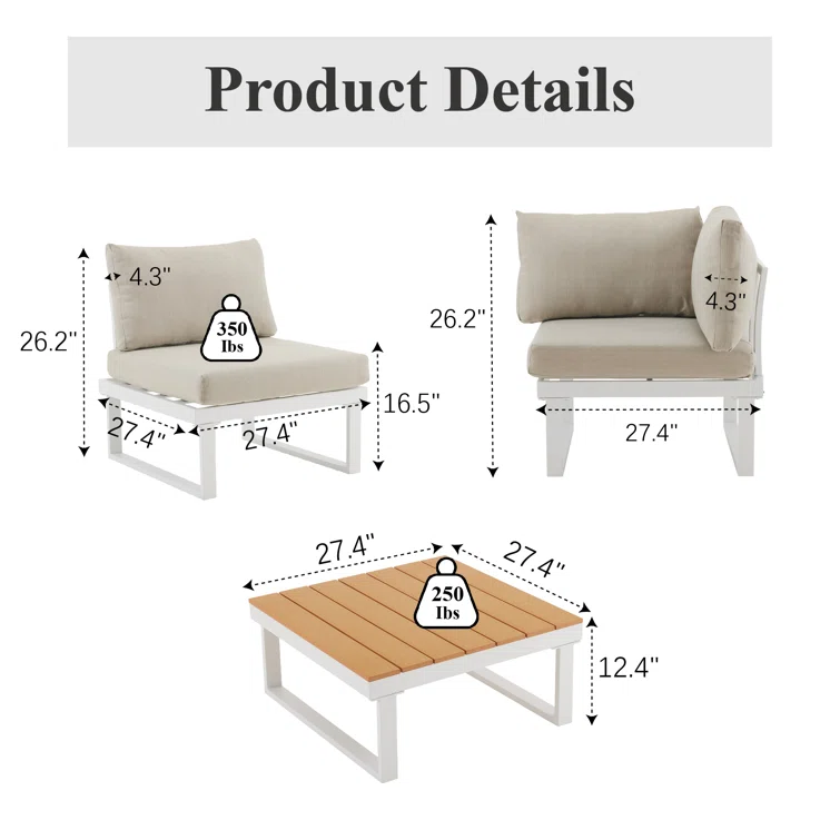 Iresha 6 - Person Outdoor Seating Group with Cushions