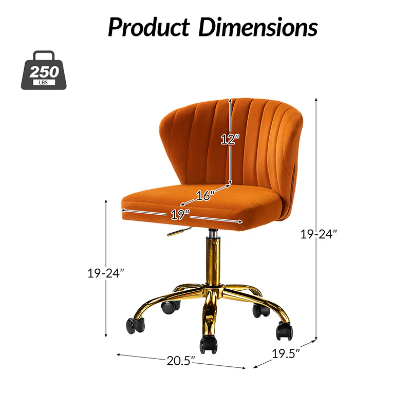 Chandra Velvet Office Chair