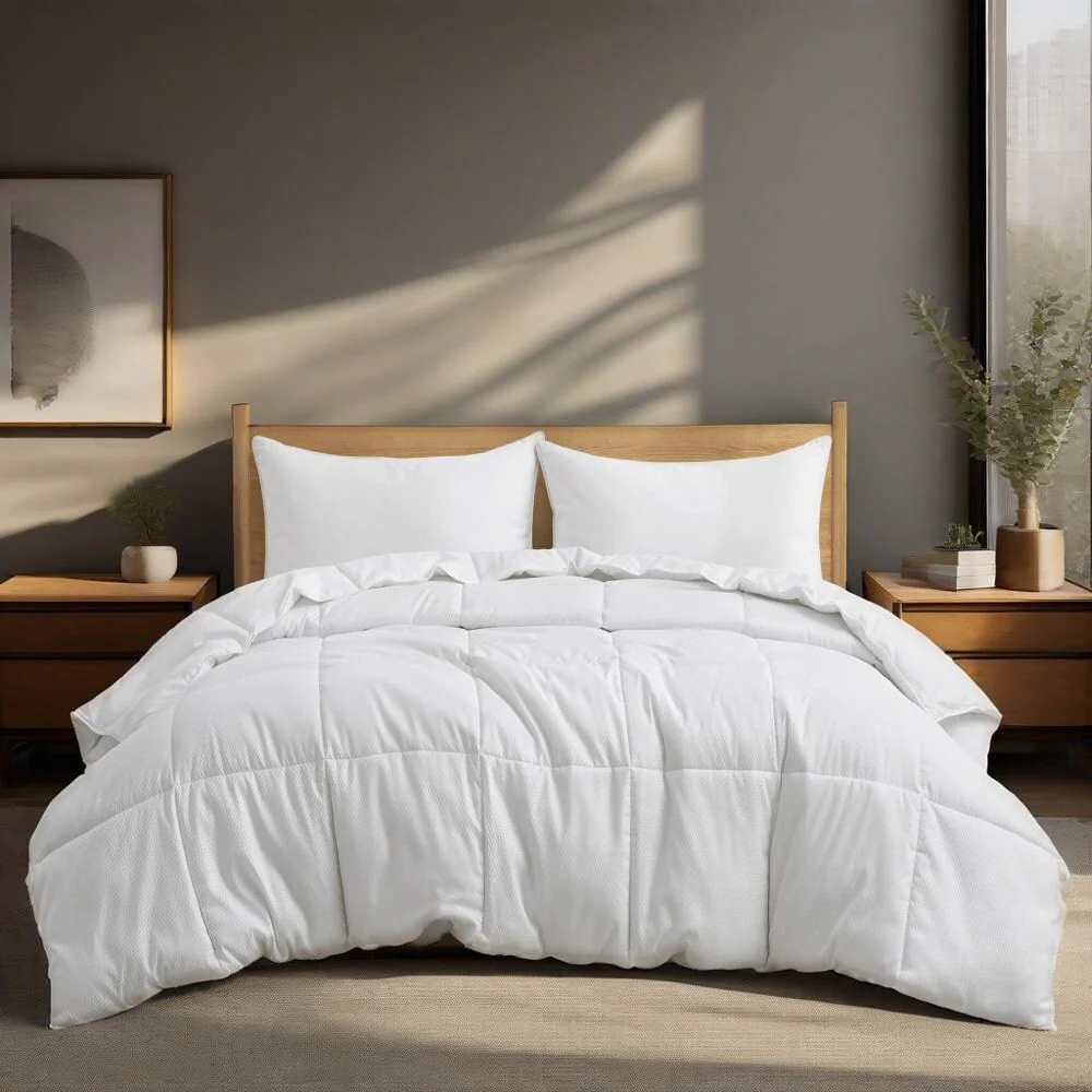 All Season Medium Weight Embossed Reversible Down Alternative Duvet Insert Comforter