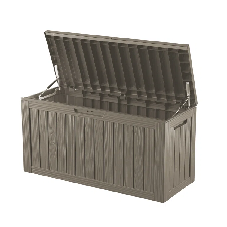 Emperic Design 46.3'' W 80 Gallons Water Resistant Resin Lockable Deck Box in Brown