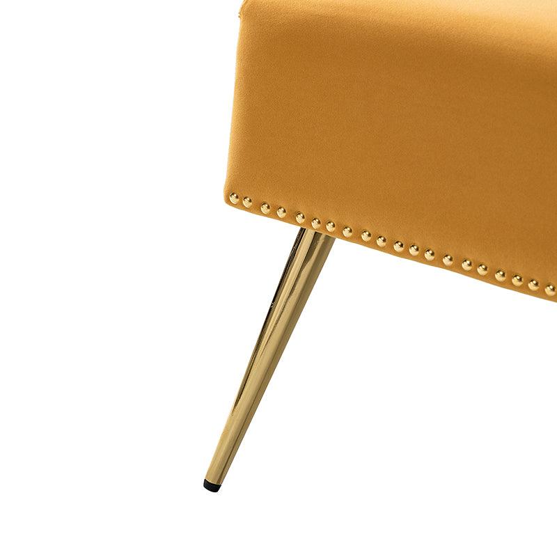 Megara Velvet Armless Wingback Loveseat