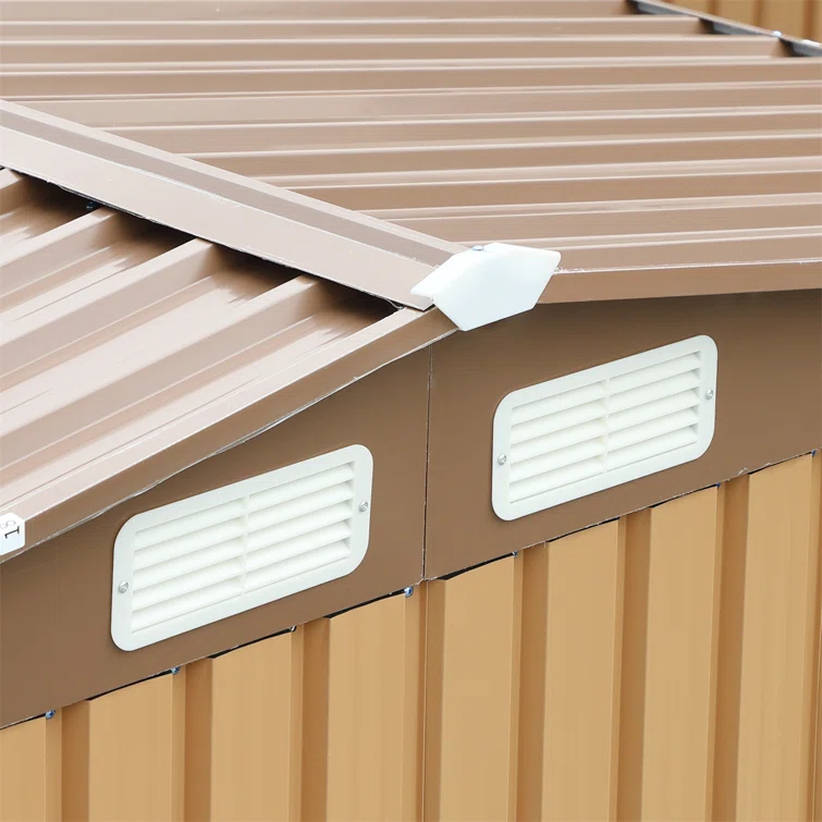 8 ft. x 6 ft. Outdoor Gable Steel Storage Shed