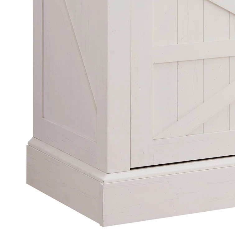 Lorraine Farmhouse TV Stand for 65+ Inch TV for Living Room, with Sliding Barn Door