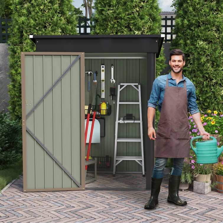 5 ft. W x 3 ft. D Metal Storage Shed