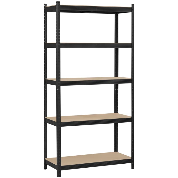 Lundys 71" H x 35.5" W x 16" D 5-Tier Adjustable Metal MDF Storage Rack Shelves Boltless Shelving