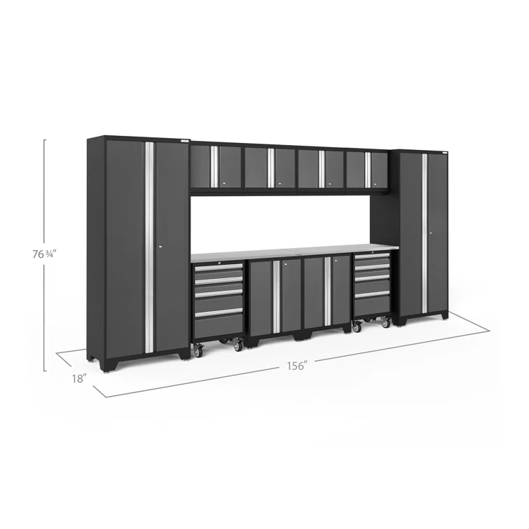 Bold Series 12 Piece Steel Garage Storage Cabinet Set