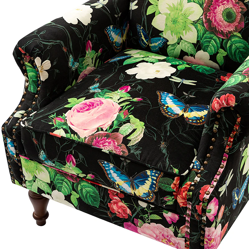 Felix Armchair with Spindle Legs