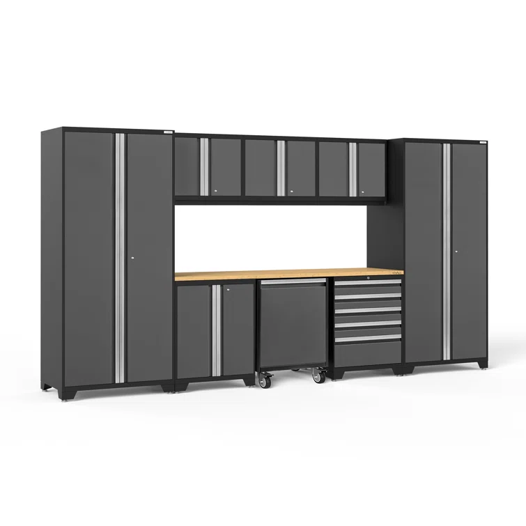 Pro Series 9 Piece Steel Garage Storage Cabinet Set