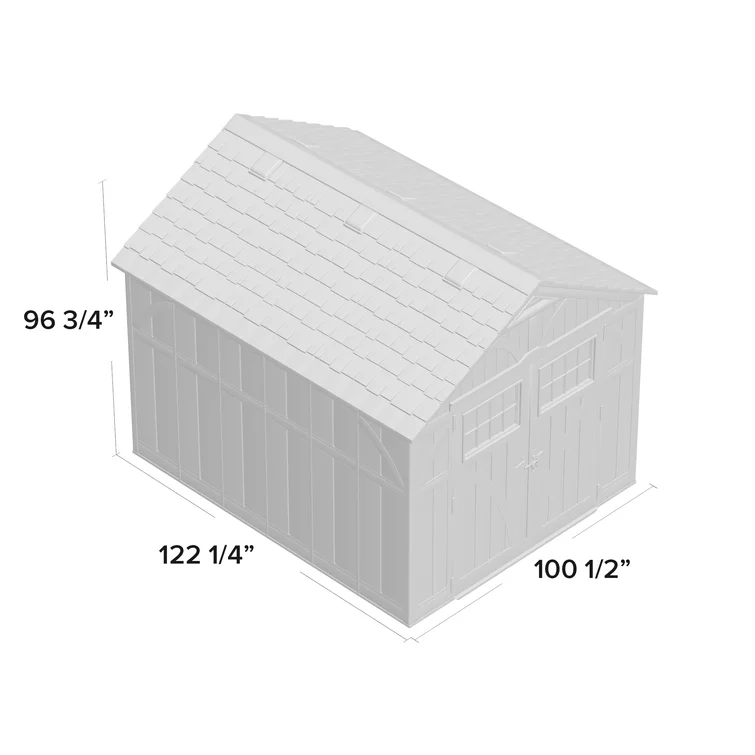 Suncast Outdoor Vanilla Resin Storage Shed