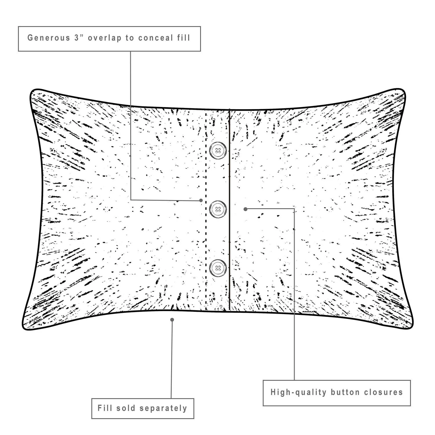 Burlap Dove Grey King Sham 21x37