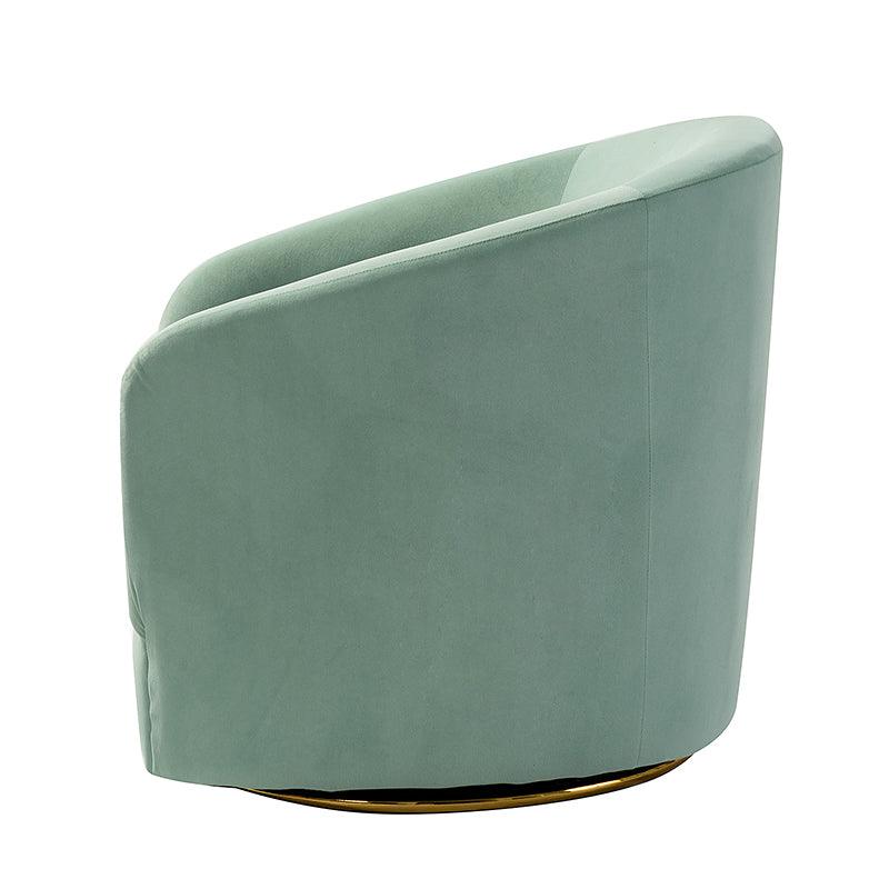 Emanuela Velvet Swivel Barrel Armchair