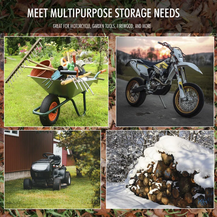 8 ft. x 8 ft. Metal Portable Storage Shed