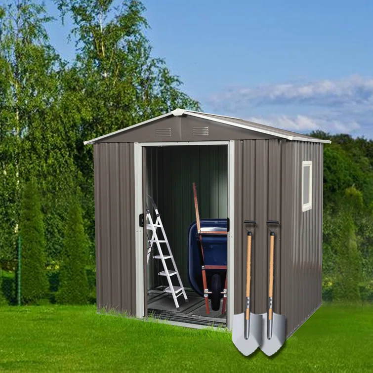Galvanized Steel and Aluminum Vertical Storage Shed