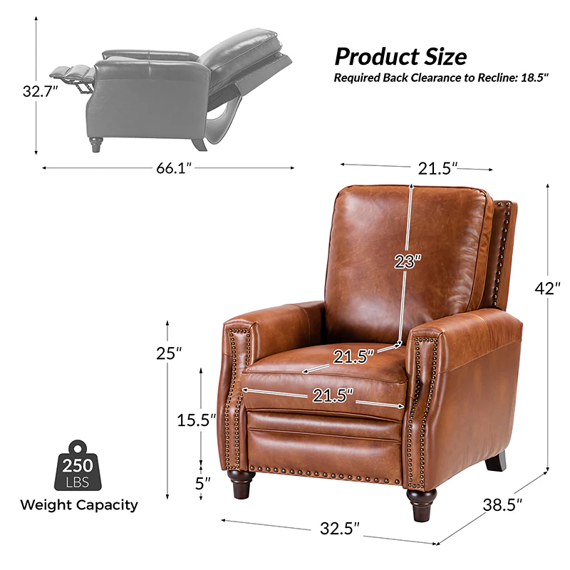 Annabelle Genuine Leather Recliner Chair
