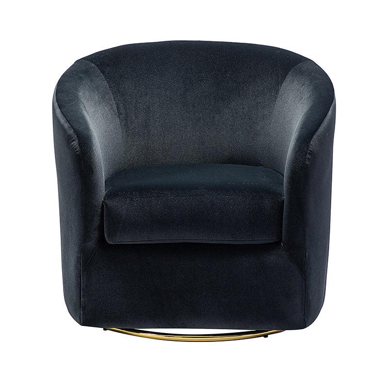 Emanuela Velvet Swivel Barrel Armchair
