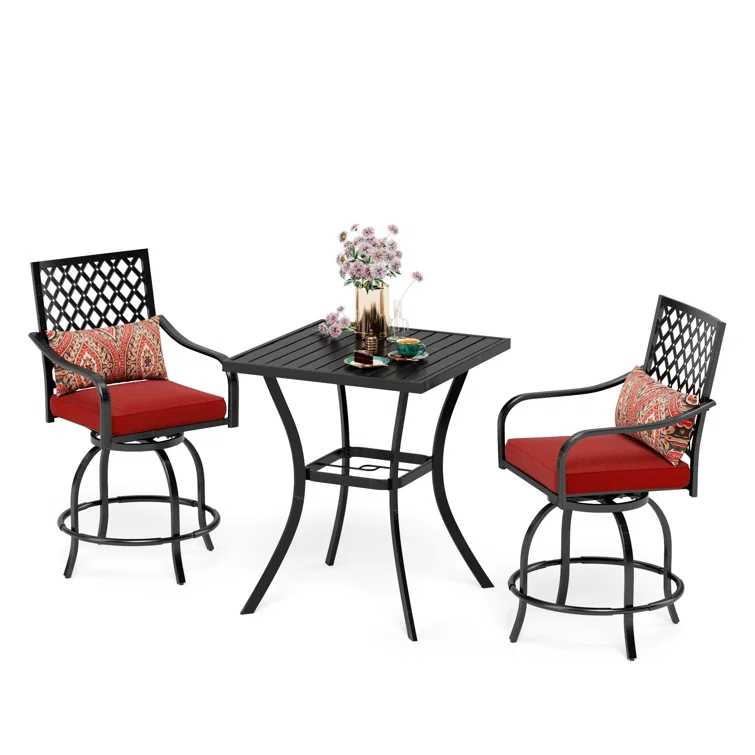 Alyne 2 - Person Square Outdoor Dining Set with Cushions