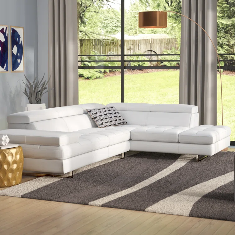 2 - Piece Leather Sectional