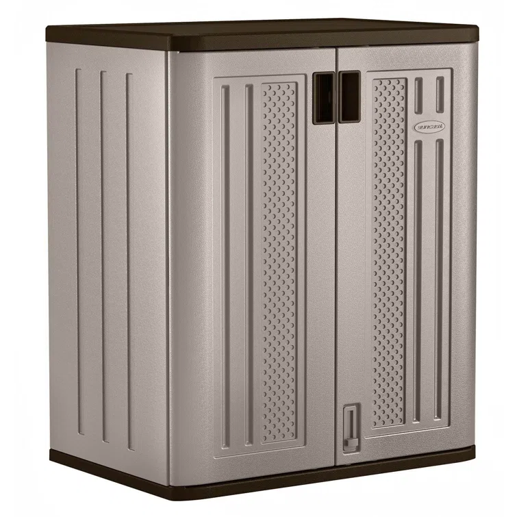 2 Piece Resin Single Storage Cabinet ( 33'' H x 20.2'' W x 30'' D)<!-- --> <!-- -->(Set of 2)