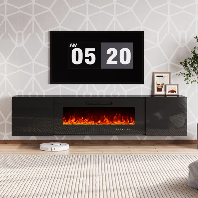 Emyrson Floating Fireplace TV Stand