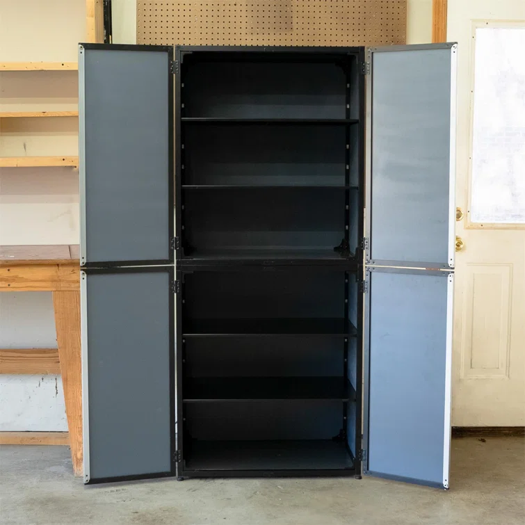 2 Piece Aluminum Garage Storage Cabinet