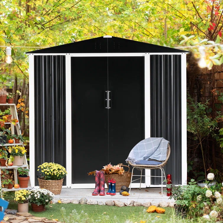6 ft. W x 4 ft. D Metal Storage Shed