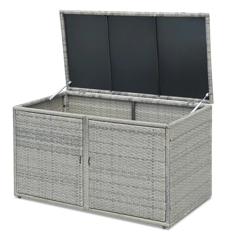 Costway 45'' W 110 Gallons Water Resistant Deck Box in Gray