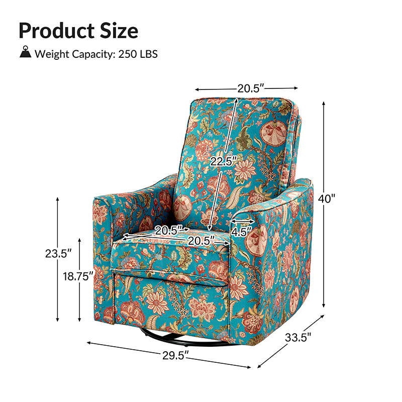 Tobiah Rocker Chair with 360-Degree Swivel